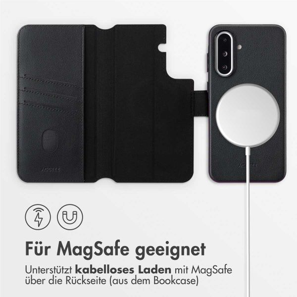 Accezz 2-in-1 Klapphülle aus Leder mit MagSafe Samsung Galaxy A36 / A56 - Onyx Black