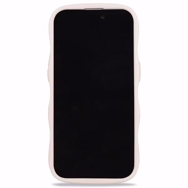 Holdit Wavy Case für das Apple iPhone 12/12 Pro - Light Beige / Transparent
