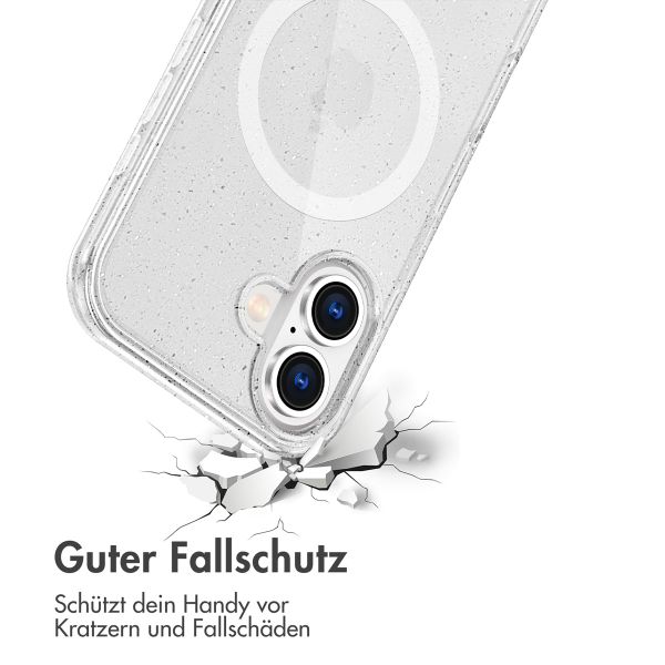 imoshion Sparkle Back Cover mit MagSafe für das iPhone 16 - Transparent