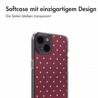 imoshion Design Hülle Apple iPhone 14 - Polka Dot Bordeaux