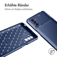 imoshion Carbon-Hülle für das Motorola Moto G41 - Blau