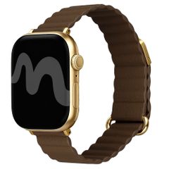 imoshion Magnetisches Kunstlederarmband für Apple Watch | 38/40/41/42 mm - Braun