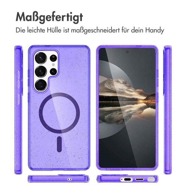 imoshion Sparkle Back Cover mit MagSafe Samsung Galaxy S25 Ultra - Glitzer Violett