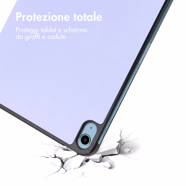 imoshion Trifold Klapphülle Apple iPad 11 (2025) 11 Zoll A16 / iPad 10 (2022) 10.9 Zoll - Lila