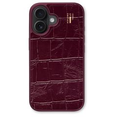 iDeal of Sweden MagSafe-Hülle aus veganem Leder Apple iPhone 16 - Fine Wine Croco