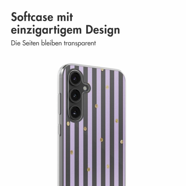 imoshion  Design Hülle für das Samsung Galaxy S23 FE - Sparkle Lines Lavender