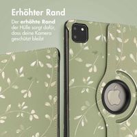 imoshion 360° drehbare Design Klapphülle Apple iPad Pro 11 (2024) M4 - Green Flowers