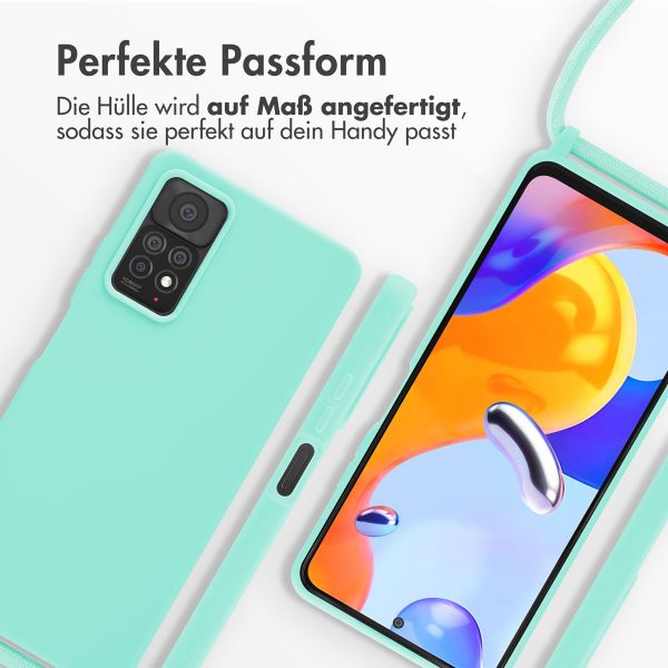 imoshion Silikonhülle mit Band für das Xiaomi Redmi Note 11 Pro  - Mintgrün