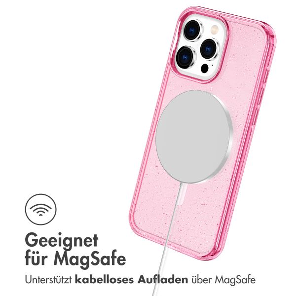 imoshion Sparkle Back Cover mit MagSafe Apple iPhone 15 Pro Max - Glitzer Rosa