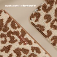 Selencia Teddy Laptop Hülle 13-14 Zoll - Laptop Sleeve - Vanilla Leopard