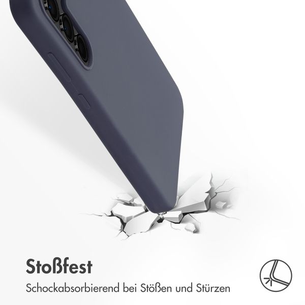 Accezz Liquid Silikoncase mit MagSafe Samsung Galaxy S24 FE - Dunkelblau