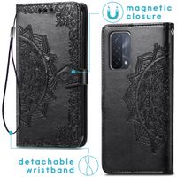 imoshion Mandala Klapphülle Oppo A74 (5G) / A54 (5G)- Schwarz