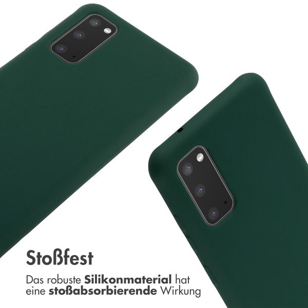 imoshion Silikonhülle mit Band für das Samsung Galaxy S20 - Dunkelgrün