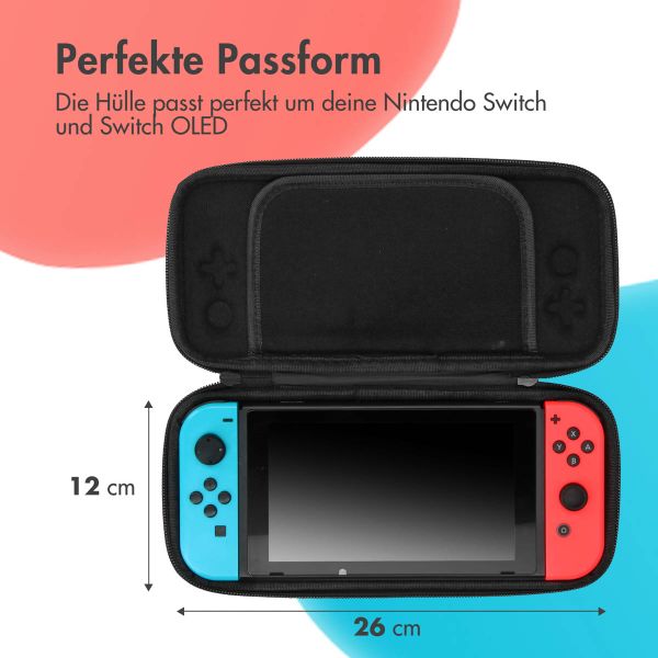 imoshion ﻿Schale für Nintendo Switch – Hülle für Nintendo Switch / Switch OLED – Blau / Rot