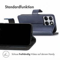 imoshion Luxuriöse Klapphülle Motorola Edge 70 Fusion - Dunkelblau