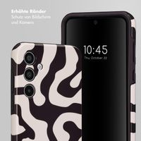 Selencia Vivid Tough Back Cover für das Samsung Galaxy A35 - Art Wave Black