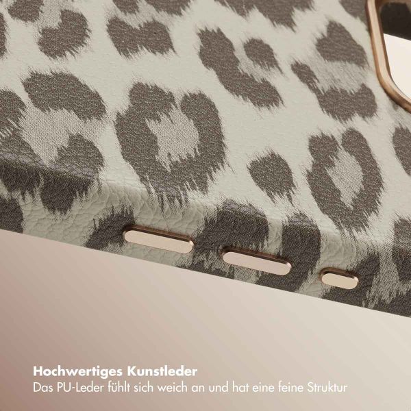 Selencia Sabi Backcover Leopardenmuster mit MagSafe Apple iPhone 16e - Soft Ivory