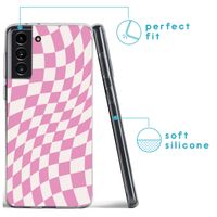 imoshion Design Hülle für das Samsung Galaxy S21 FE - Retro Pink Check