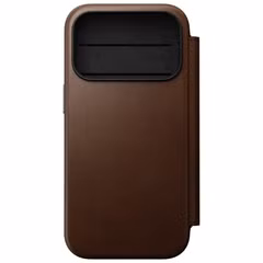 Nomad Modern Leather Folio Klapphülle Apple iPhone 18 Pro / 17 Pro - Brown