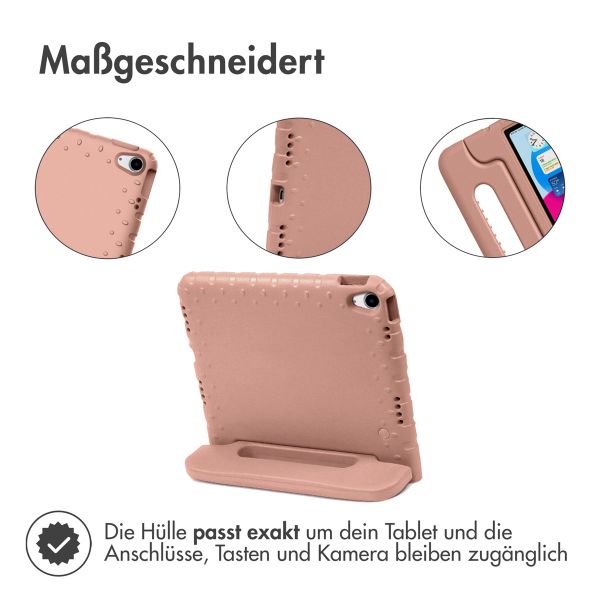 imoshion Schutzhülle mit Handgriff kindersicher für das iPad 11 (2025) 11 Zoll / iPad 10 (2022) 10.9 Zoll - Dusty Pink