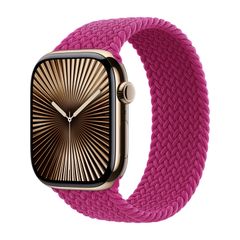 Apple Geflochtenes Solo Loop für  Apple Watch Series 1 - 11 / SE / Ultra (44/45/46/49 mm) - Größe 10 - Magenta