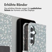 imoshion Design Klapphülle Samsung Galaxy A35 - Smoke Green Flowers