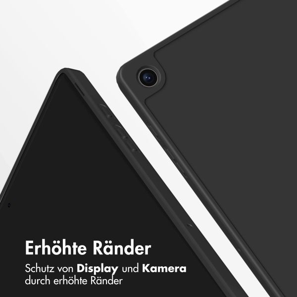 Accezz Smarte Klapphülle aus Silikon Samsung Galaxy Tab A9 8.7 Zoll - Schwarz