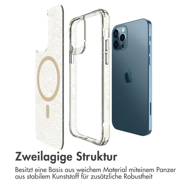 imoshion Klare Glitter Backcover mit MagSafe Apple iPhone 12 (Pro) - Gold
