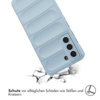 imoshion EasyGrip Back Cover für das Samsung Galaxy S21 FE - Hellblau