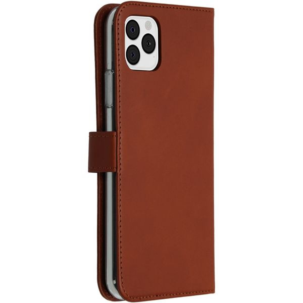 Selencia Echtleder Klapphülle iPhone 11 Pro Max - Hellbraun