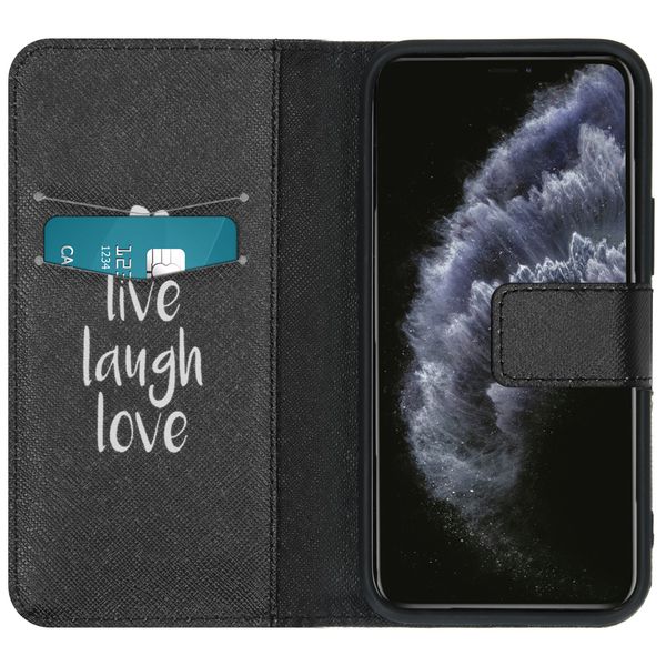 imoshion Design TPU Klapphülle iPhone 12 Mini - Live Laugh Love