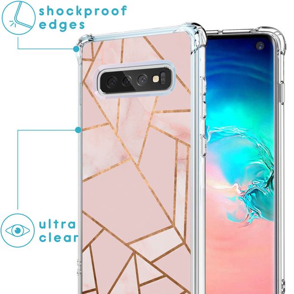 imoshion Design Hülle mit Band für das Samsung Galaxy S10 - Pink Graphic