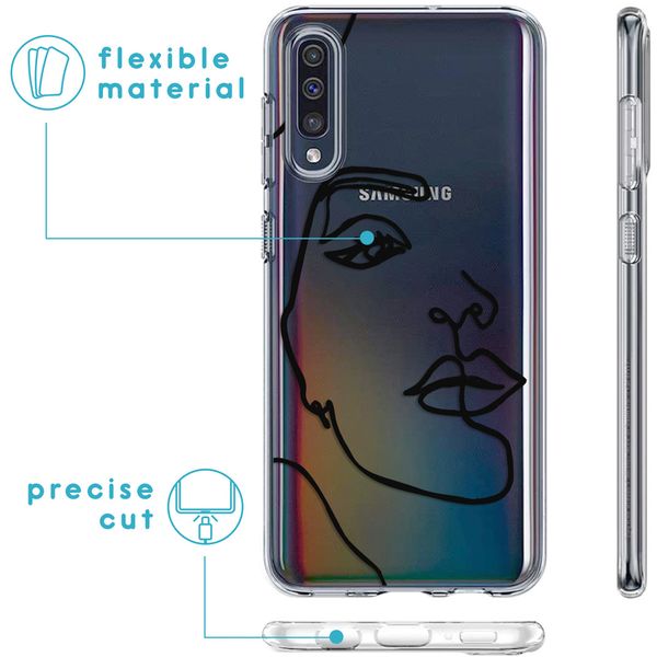 imoshion Design Hülle Samsung Galaxy A50 / A30s - Abstraktes Gesicht