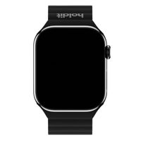 Holdit Silikonarmband Magnet für Apple Watch Series 1 - 9 / SE (38/40/41 mm) | Series 10 / 11 (42 mm) - Black / Grey