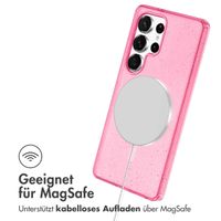 imoshion Sparkle Back Cover mit MagSafe Samsung Galaxy S25 Ultra - Glitzer Rosa