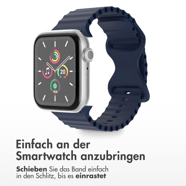 imoshion Athletic Silikonarmband für das  Apple Watch Series 1 t/m 11 / SE / Ultra (44/45/46/49 mm) - Dunkelblau