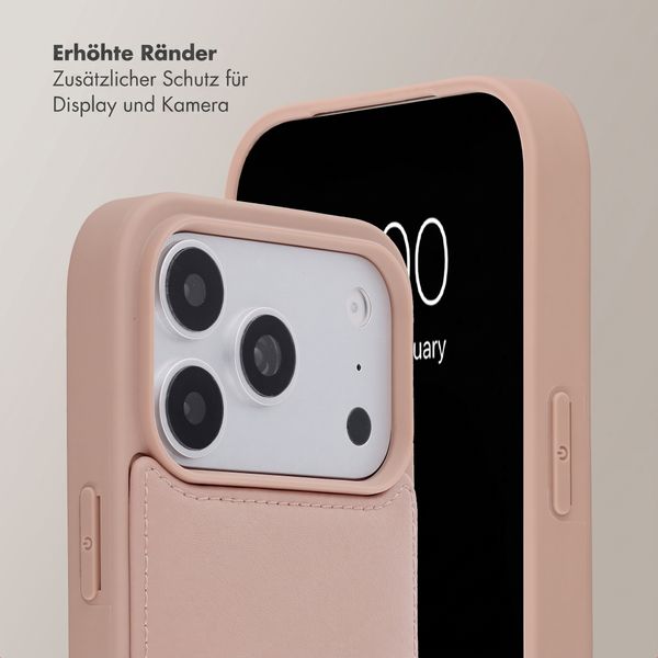 Selencia Nova HandyHülle mit Kordel und Kartenhalter Apple iPhone 18 Pro Max / 17 Pro Max - Dusty Rose