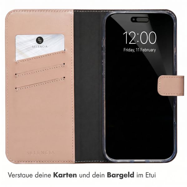 Selencia Echtleder Klapphülle Apple iPhone 18 Pro / 17 Pro - Dusty Pink