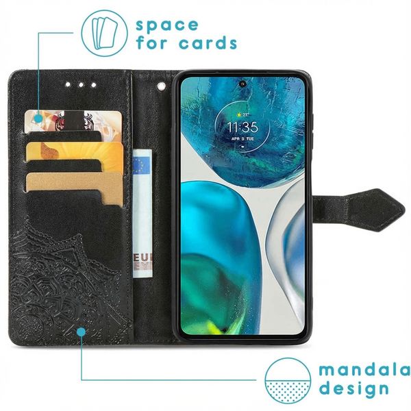imoshion Mandala Klapphülle Motorola Moto G52 / G82 - Schwarz