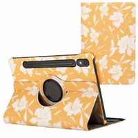 imoshion 360° drehbare Design Klapphülle Samsung Galaxy Tab S9 11.0 Zoll - Yellow Flowers