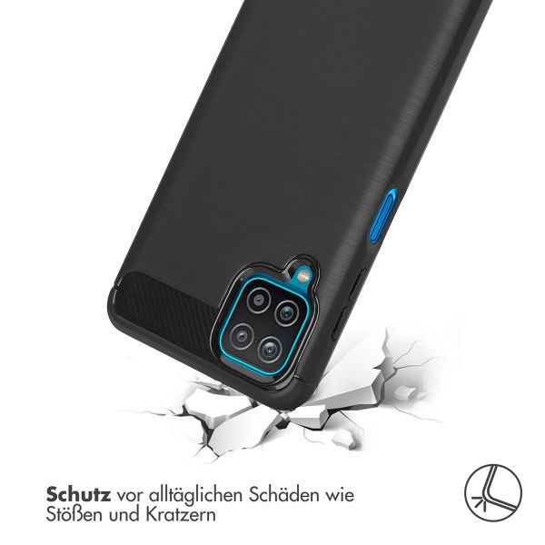 imoshion Brushed Back Cover Samsung Galaxy A12 - Schwarz
