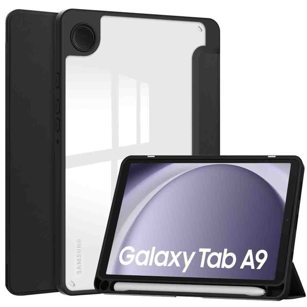 imoshion Trifold Hardcase Klapphülle für das Samsung Galaxy Tab A9 8.7 Zoll - Schwarz