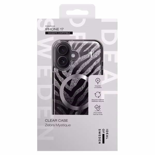 iDeal of Sweden Transparente MagSafe-Hülle Limited Apple iPhone 17 - Zebra Mystique