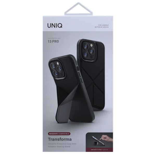 Uniq Transforma Back Cover mit MagSafe für das Apple iPhone 13 Pro - Charcoal Grey