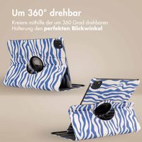 imoshion 360° drehbare Design Klapphülle Apple iPad Pro 11 (2022 / 2021 / 2020 / 2018) - White Blue Stripes