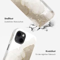 Selencia Vivid Tough Back Cover MagSafe für das iPhone 13 - Marble Light Brown