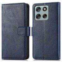 imoshion Luxuriöse Klapphülle Motorola Moto G86 Power - Dunkelblau