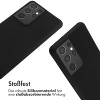 imoshion Silikonhülle mit Band für das Samsung Galaxy S21 Ultra - Schwarz