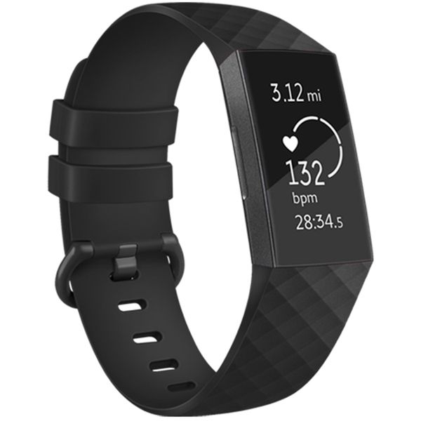 imoshion Silikonband für das  Fitbit Charge 3 / 4 - Schwarz