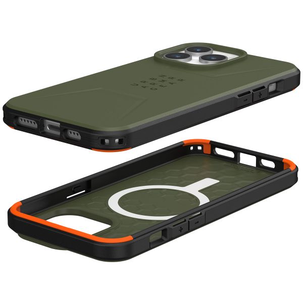 UAG Civilian Backcover MagSafe für das iPhone 15 Pro Max - Olive Drab